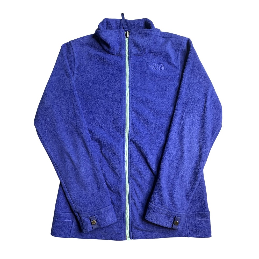 The North Face Jacket Girls XL 18 Blue Fleece Full Zip Pockets Outdoor Hiking